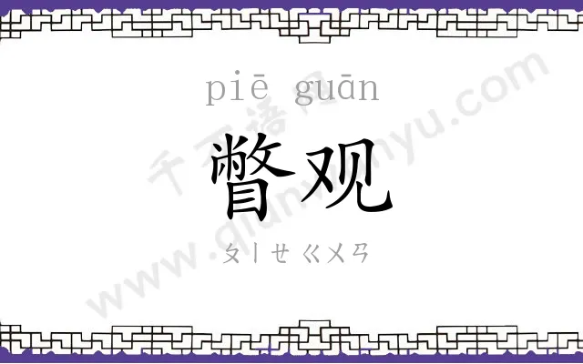瞥观