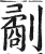 劀(明·印刷字体·洪武正韵)