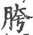 胯(宋·印刷字体·广韵)