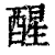 醒(清·印刷字体·康熙字典)
