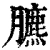 臕(清·印刷字体·康熙字典)